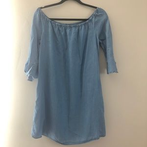 Denim, Off-the-Shoulder Dress
